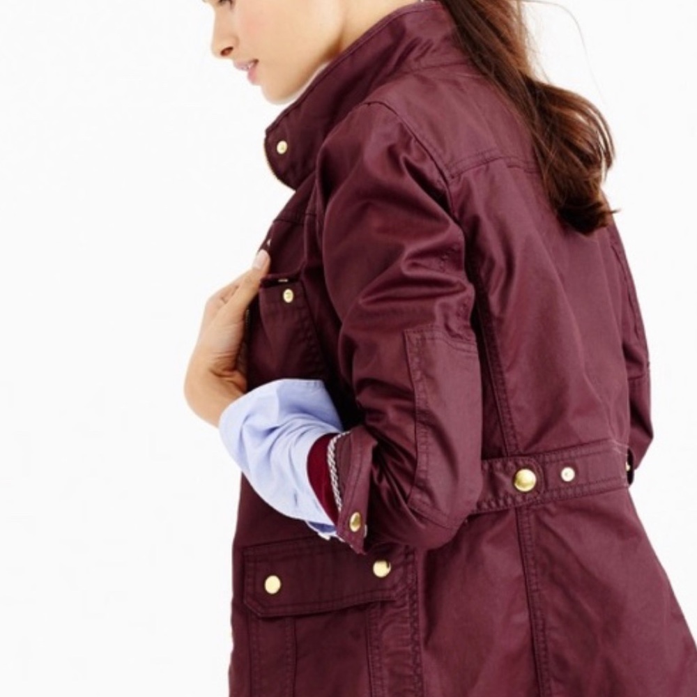 J Crew Waxed Downtown Field Jacket, XS.